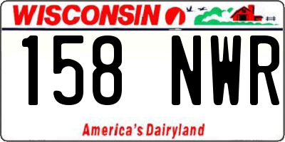 WI license plate 158NWR