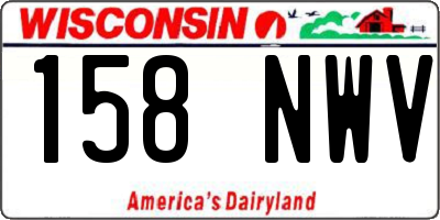 WI license plate 158NWV