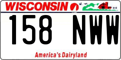 WI license plate 158NWW