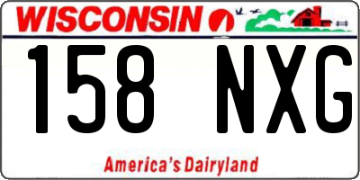 WI license plate 158NXG