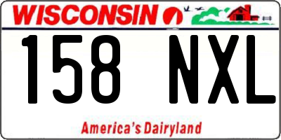WI license plate 158NXL