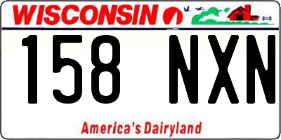 WI license plate 158NXN