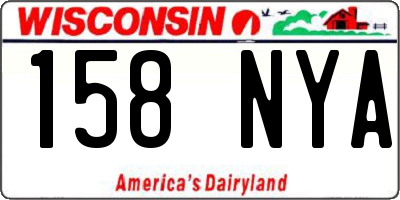 WI license plate 158NYA