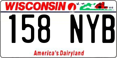 WI license plate 158NYB