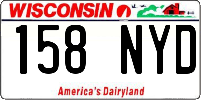 WI license plate 158NYD