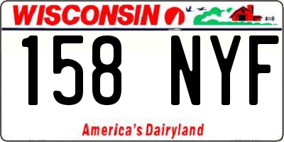 WI license plate 158NYF