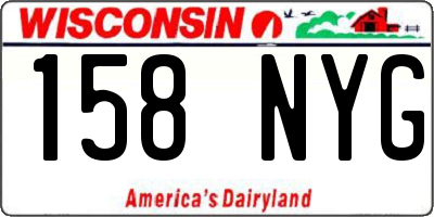 WI license plate 158NYG