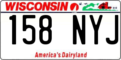 WI license plate 158NYJ