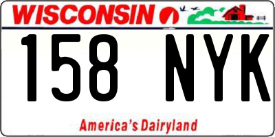 WI license plate 158NYK