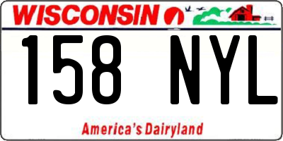 WI license plate 158NYL