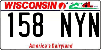 WI license plate 158NYN