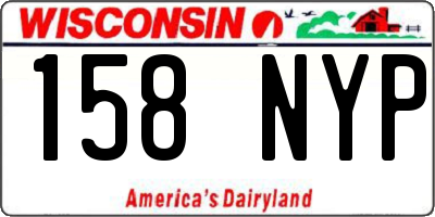 WI license plate 158NYP