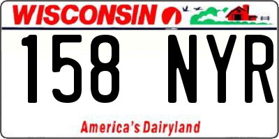 WI license plate 158NYR
