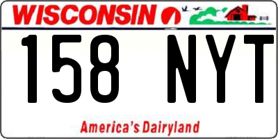 WI license plate 158NYT