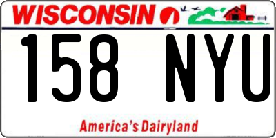WI license plate 158NYU