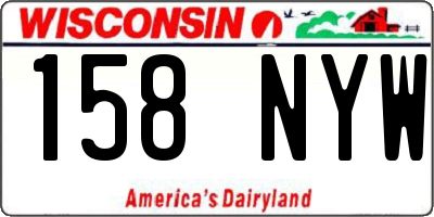 WI license plate 158NYW