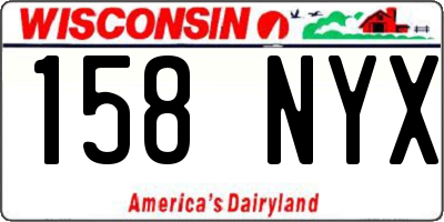 WI license plate 158NYX