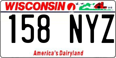 WI license plate 158NYZ
