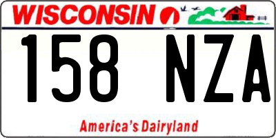WI license plate 158NZA