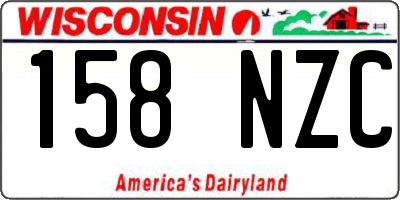 WI license plate 158NZC