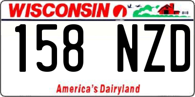 WI license plate 158NZD