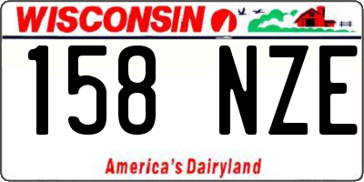 WI license plate 158NZE