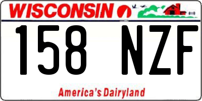 WI license plate 158NZF