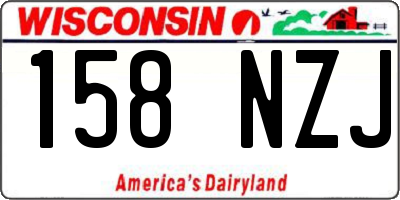 WI license plate 158NZJ