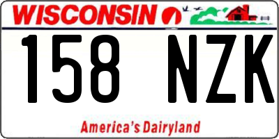 WI license plate 158NZK