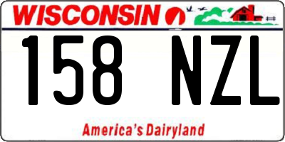 WI license plate 158NZL