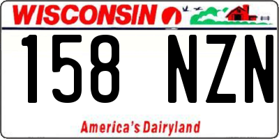 WI license plate 158NZN