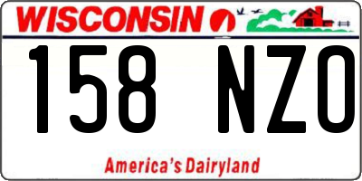 WI license plate 158NZO