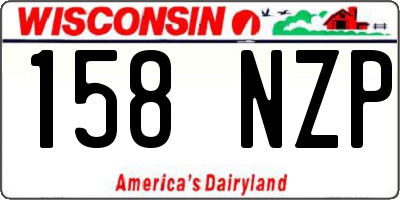WI license plate 158NZP