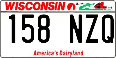 WI license plate 158NZQ