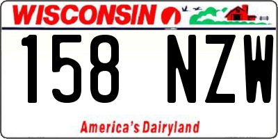 WI license plate 158NZW