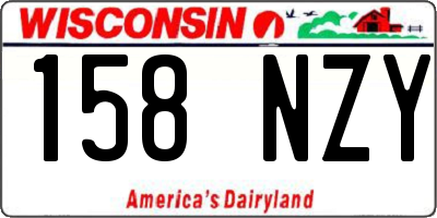 WI license plate 158NZY