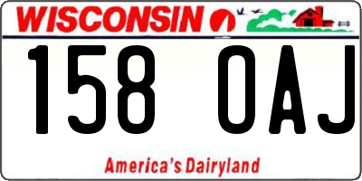 WI license plate 158OAJ