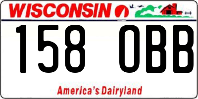 WI license plate 158OBB