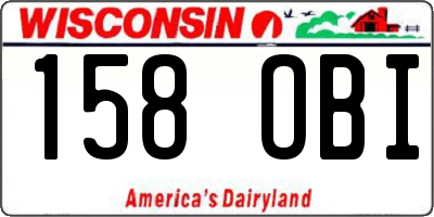 WI license plate 158OBI