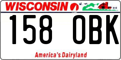 WI license plate 158OBK