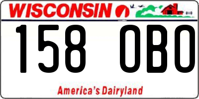 WI license plate 158OBO