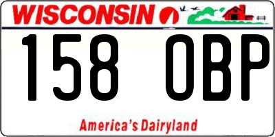 WI license plate 158OBP