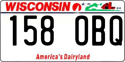 WI license plate 158OBQ