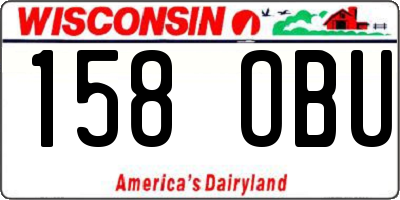 WI license plate 158OBU