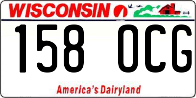 WI license plate 158OCG