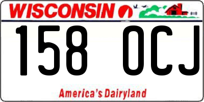 WI license plate 158OCJ