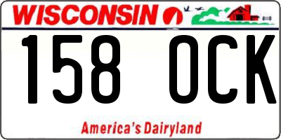 WI license plate 158OCK