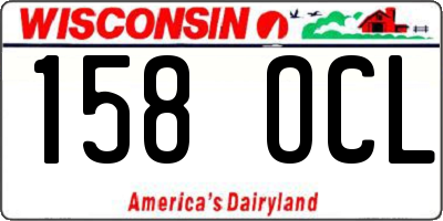 WI license plate 158OCL