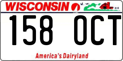 WI license plate 158OCT