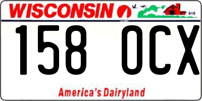 WI license plate 158OCX